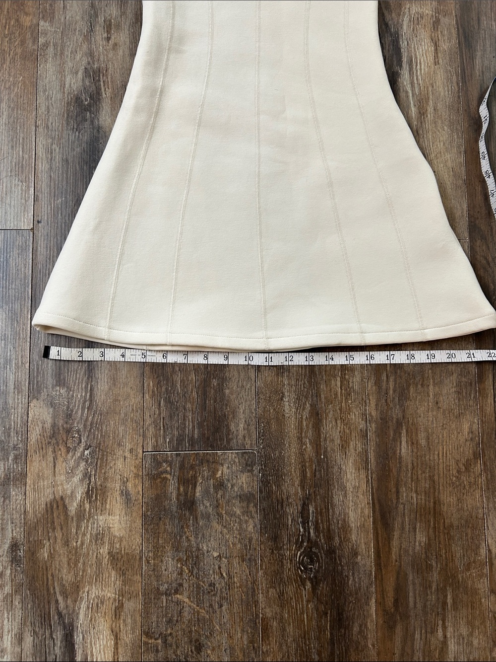 Zara Strapless Cream Fit-and-Flare Dress - Picture 7 of 8